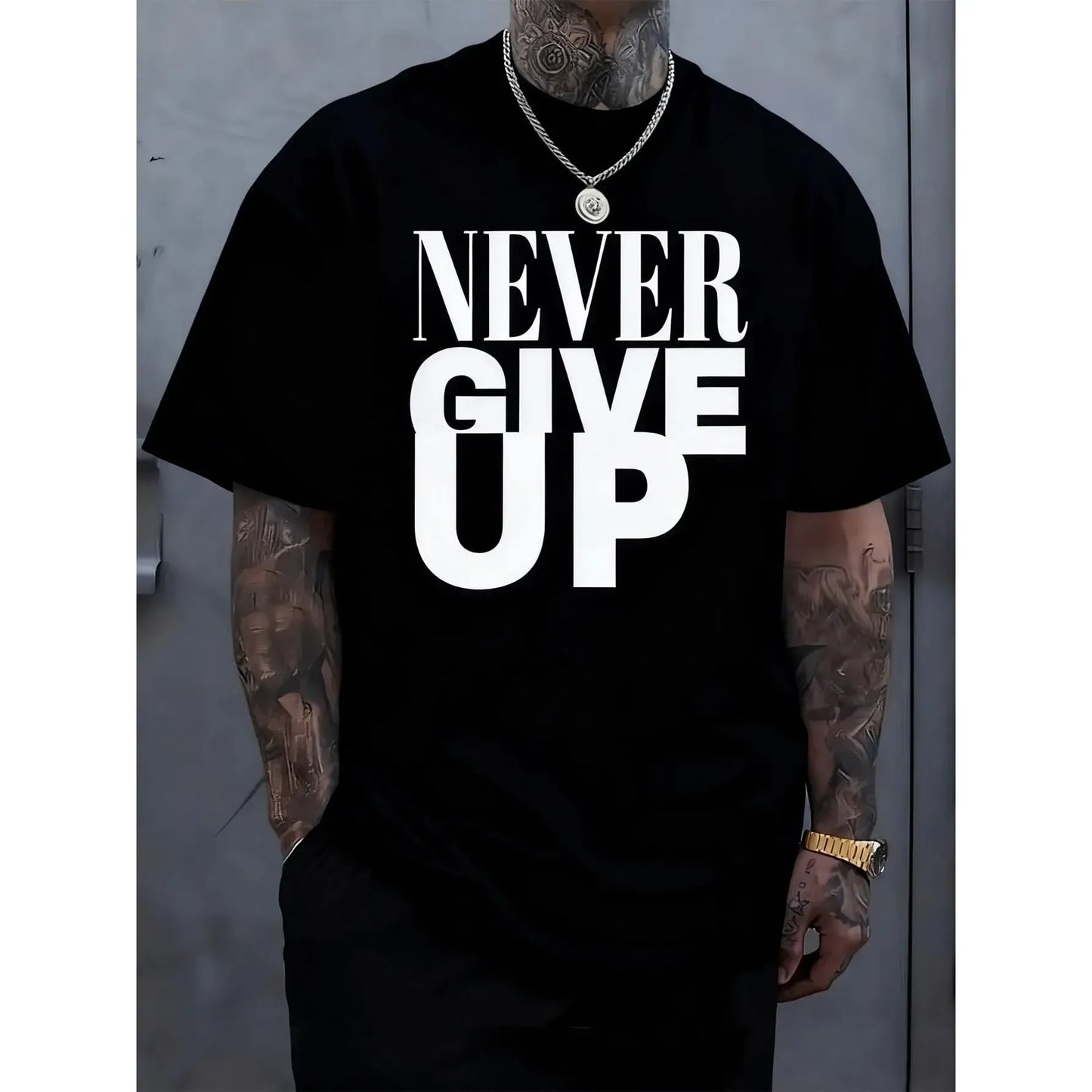 Never Give Up Bold Message T-Shirt / Sweatshirt / Hoodie