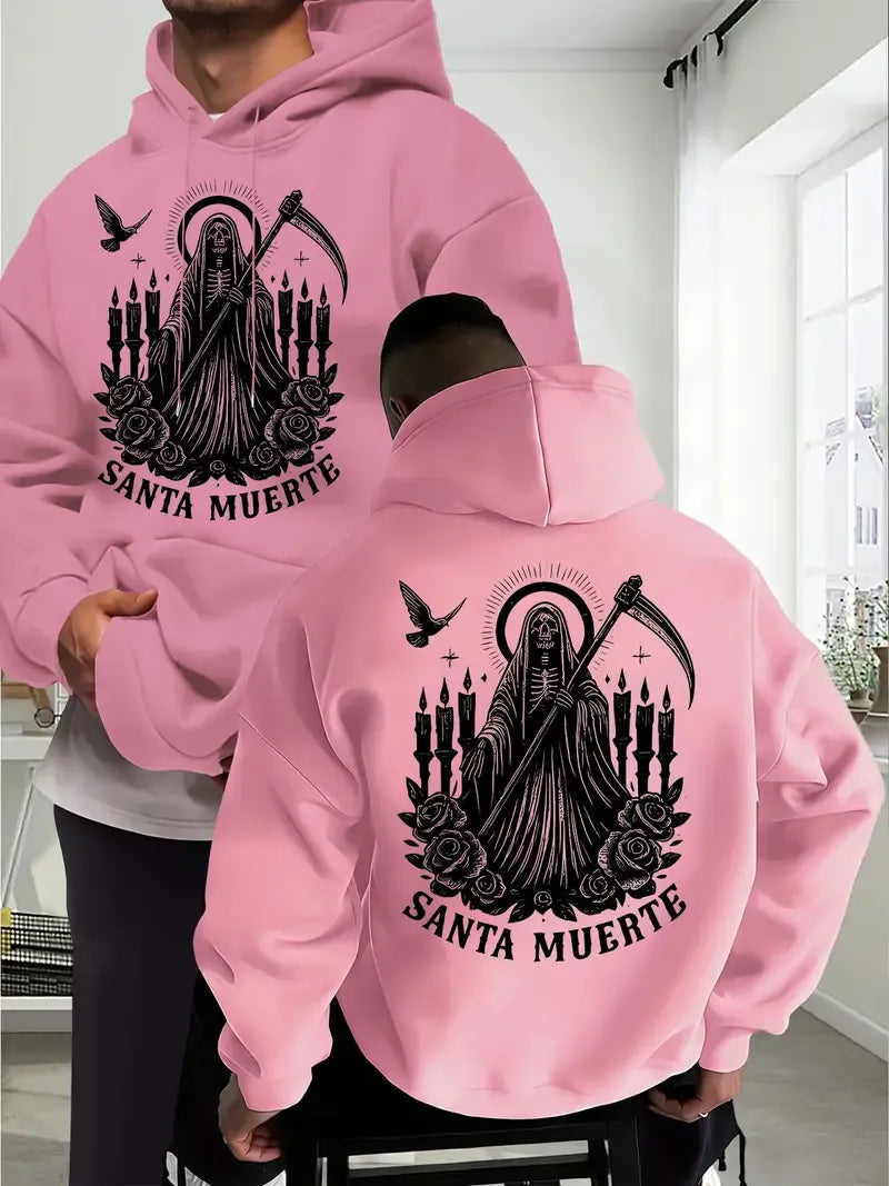 Saint Muerte Skull Rose Print T-Shirt / Sweatshirt / Hoodie