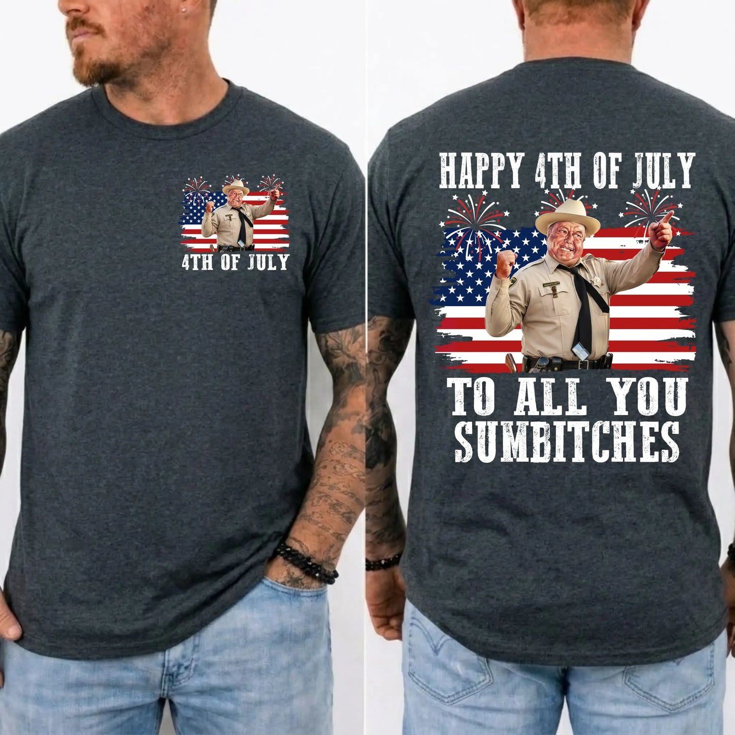Happy 4th Of July To All You Sumbitches Smokey And The Bandit Movie T-Shirt / Sweatshirt / Hoodie