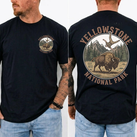 Vintage Yellowstone Bison Funny National Park Graphic T-Shirt / Sweatshirt / Hoodie