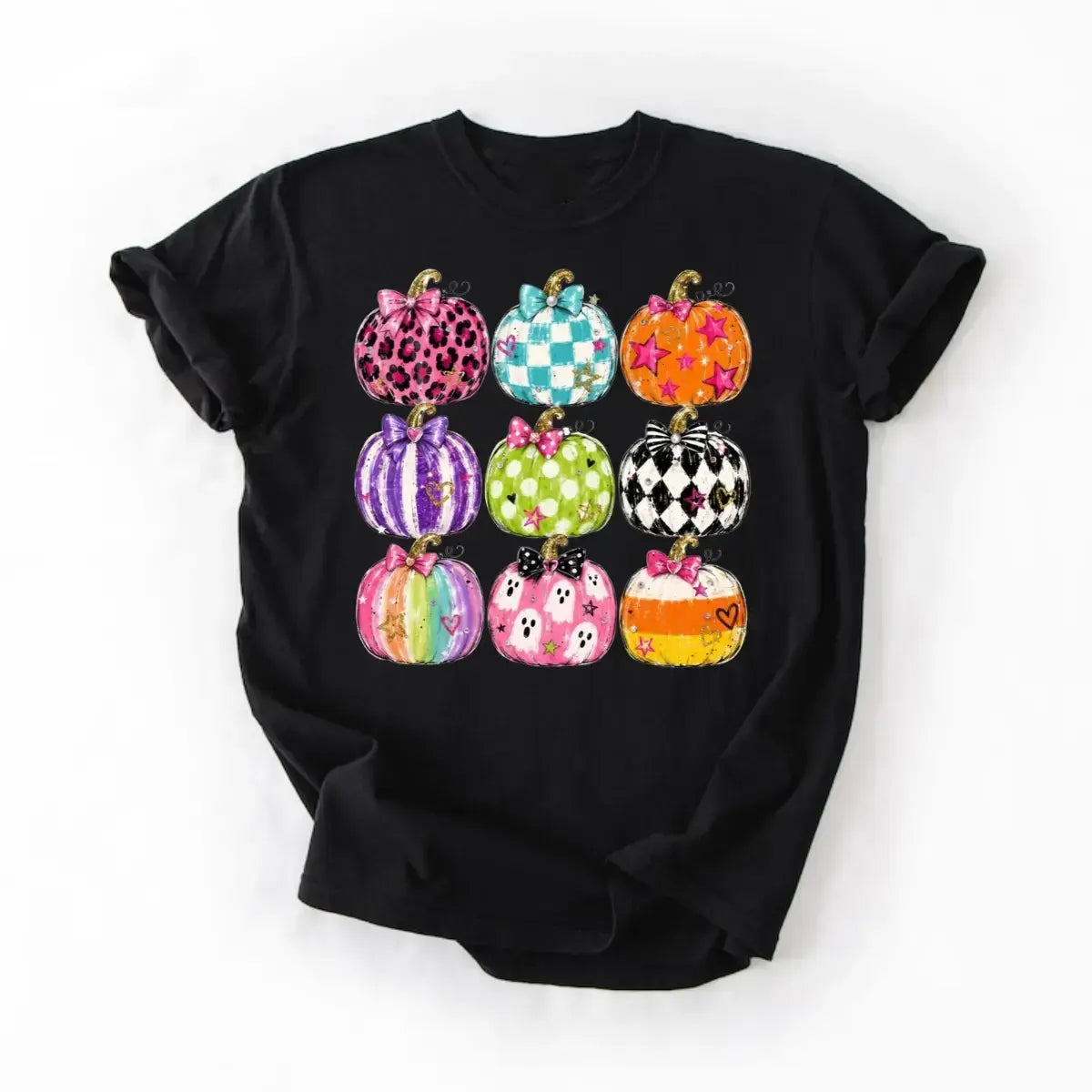 Halloween Pumpkin Cute Spooky Season Colorful Coquette Graphic T-Shirt / Sweatshirt / Hoodie