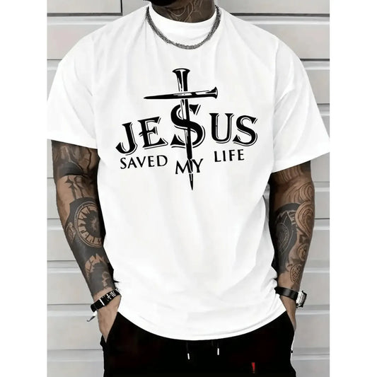 Jesus Saved My Life Christian Cross Graphic T-Shirt / Sweatshirt / Hoodie