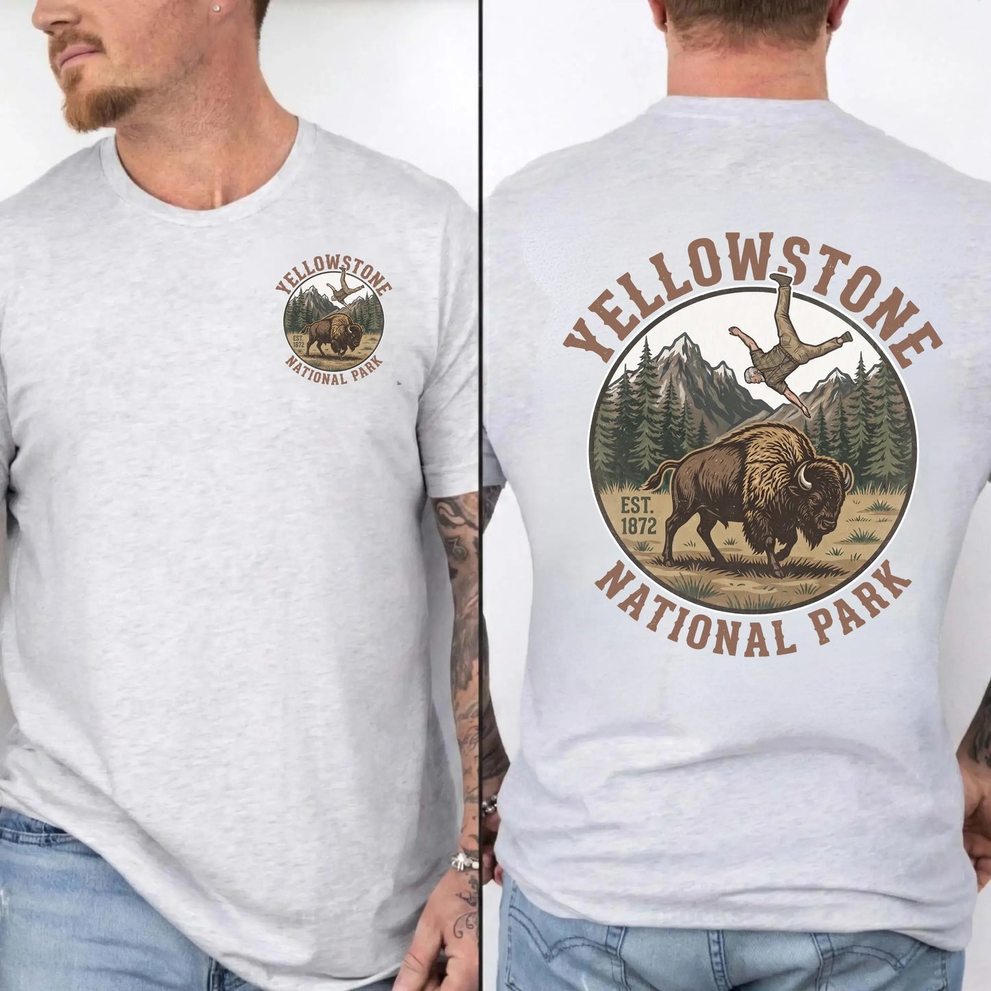 Vintage Yellowstone Bison Funny National Park Graphic T-Shirt / Sweatshirt / Hoodie