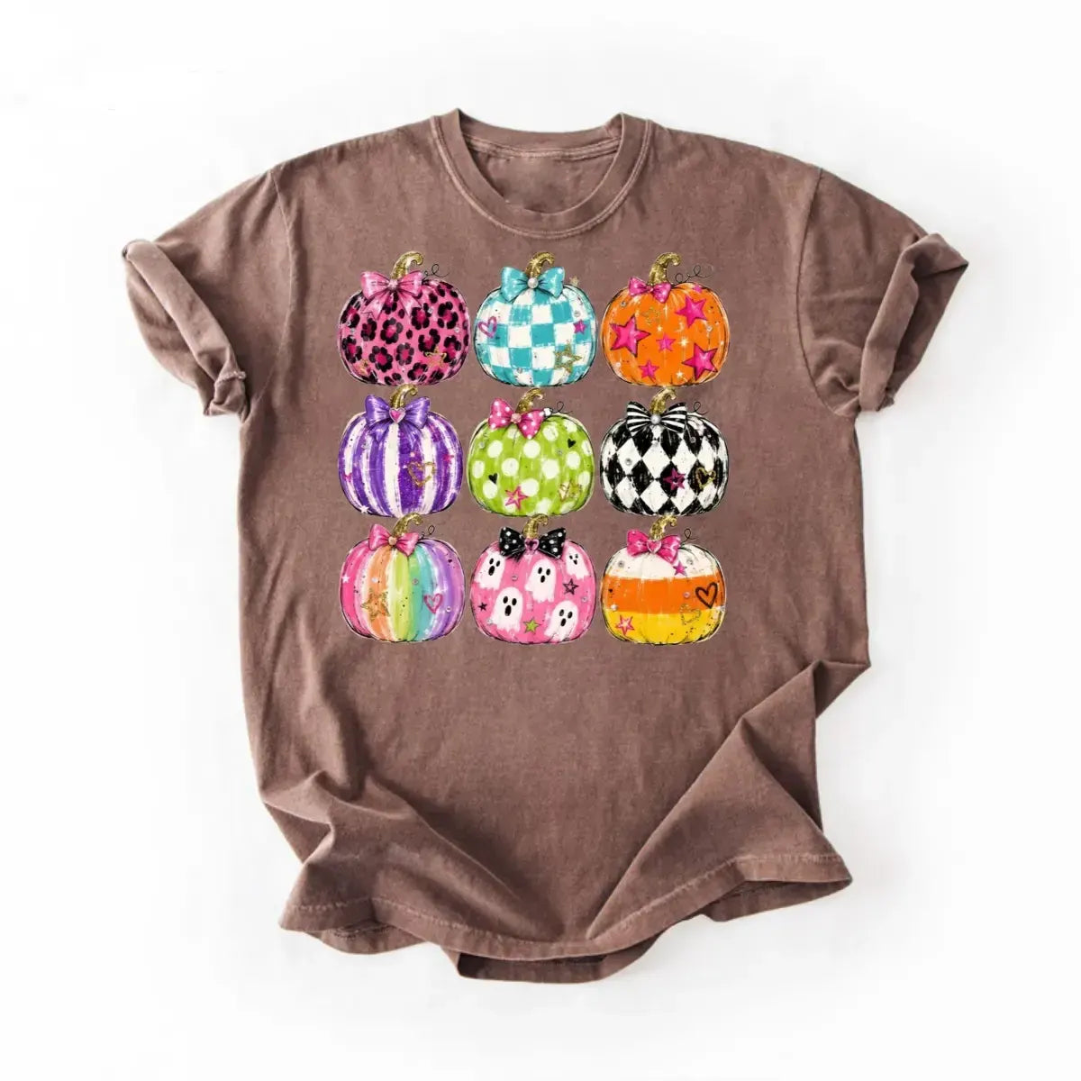 Halloween Pumpkin Cute Spooky Season Colorful Coquette Graphic T-Shirt / Sweatshirt / Hoodie