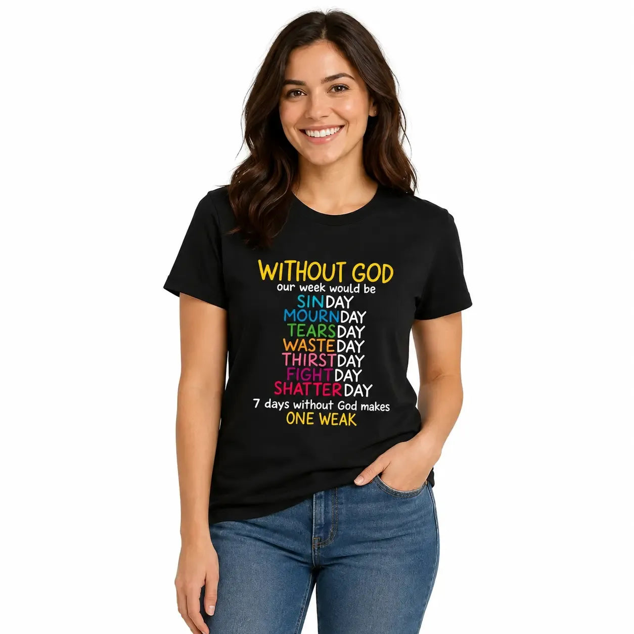 Christian Faith Without God Quote Funny Religious Wordplay T-Shirt / Sweatshirt / Hoodie