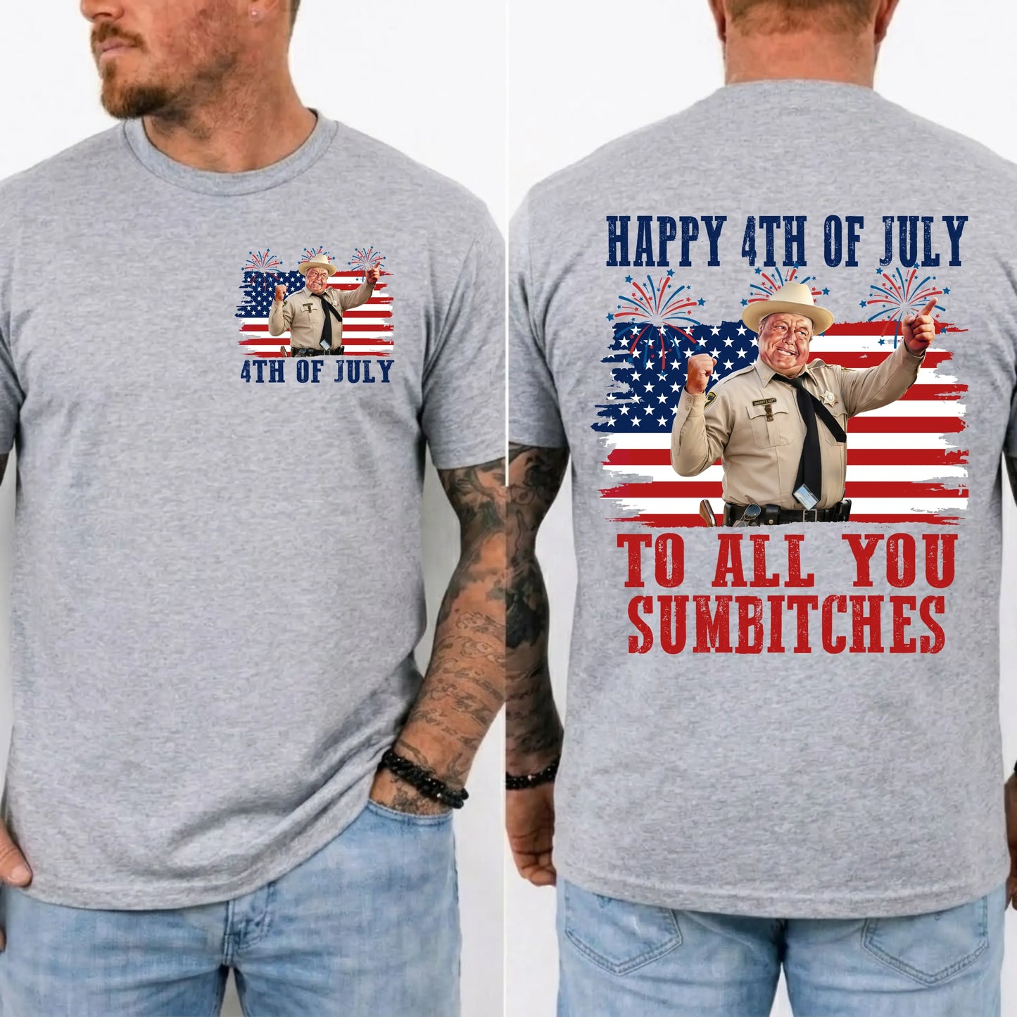 Happy 4th Of July To All You Sumbitches Smokey And The Bandit Movie T-Shirt / Sweatshirt / Hoodie