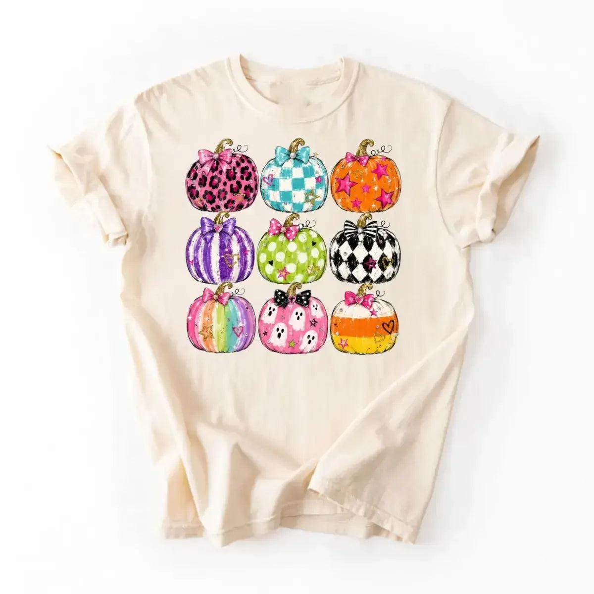 Halloween Pumpkin Cute Spooky Season Colorful Coquette Graphic T-Shirt / Sweatshirt / Hoodie