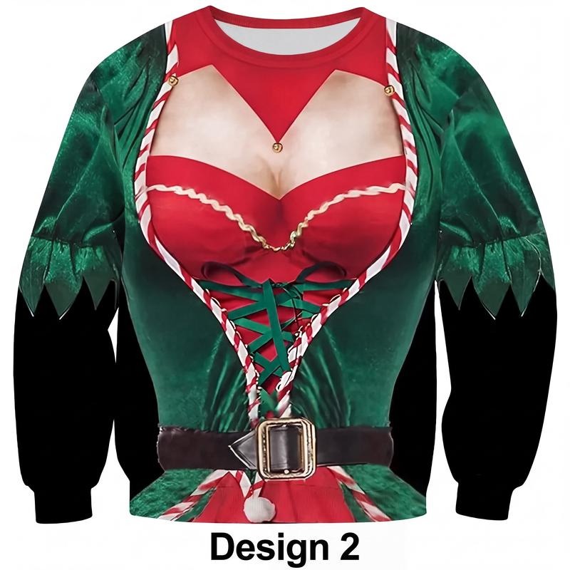 Funny Fake Muscle Sexy Body Ugly Christmas Novelty Costume Top