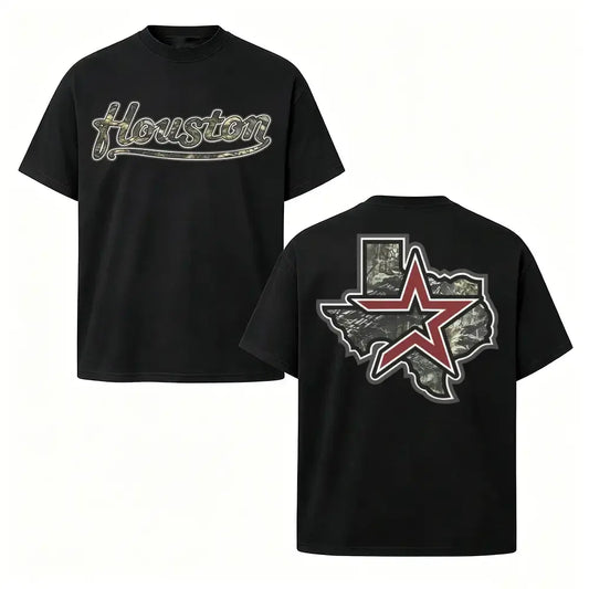 Houston Texas Camo Lone Star Graphic T-Shirt / Sweatshirt / Hoodie