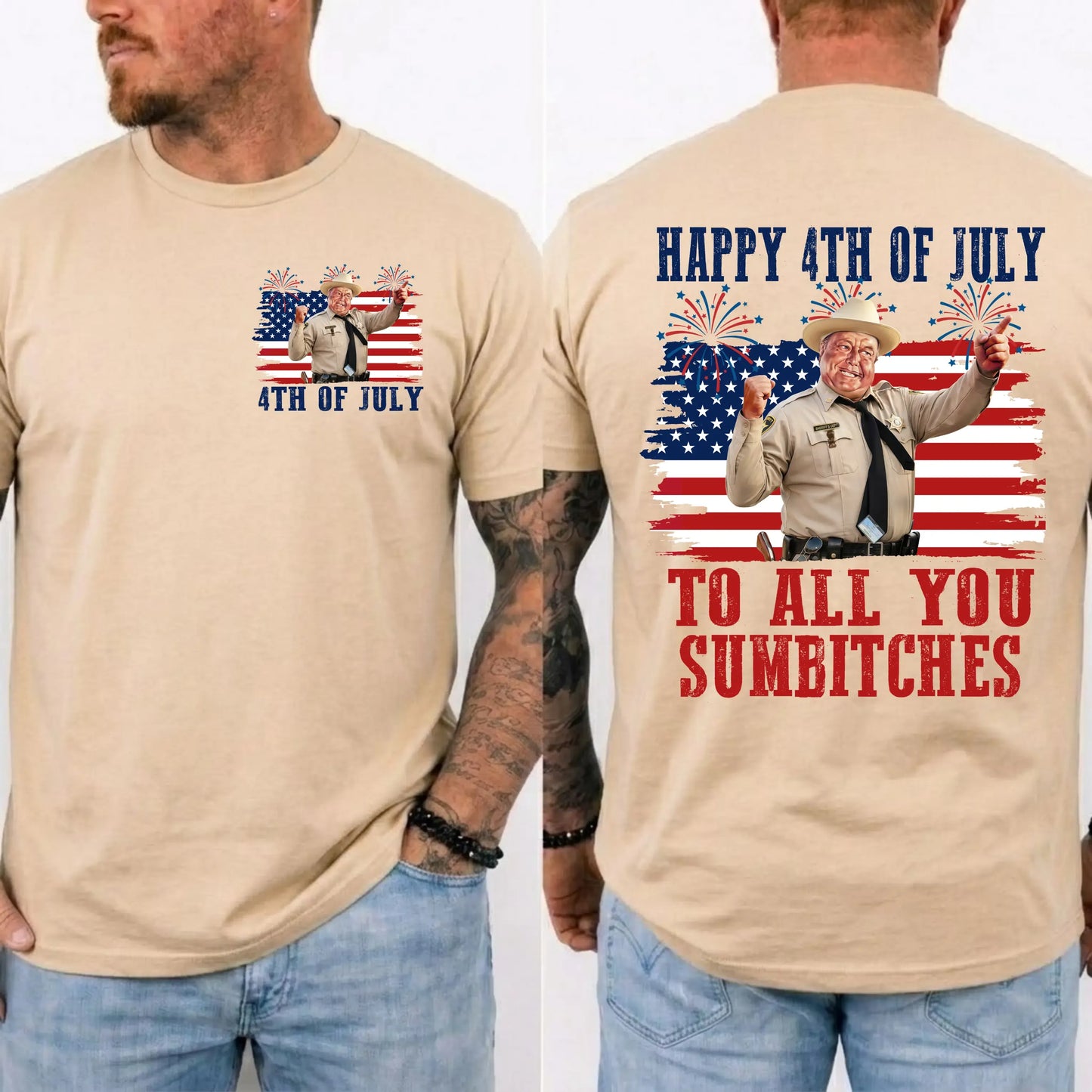 Happy 4th Of July To All You Sumbitches Smokey And The Bandit Movie T-Shirt / Sweatshirt / Hoodie