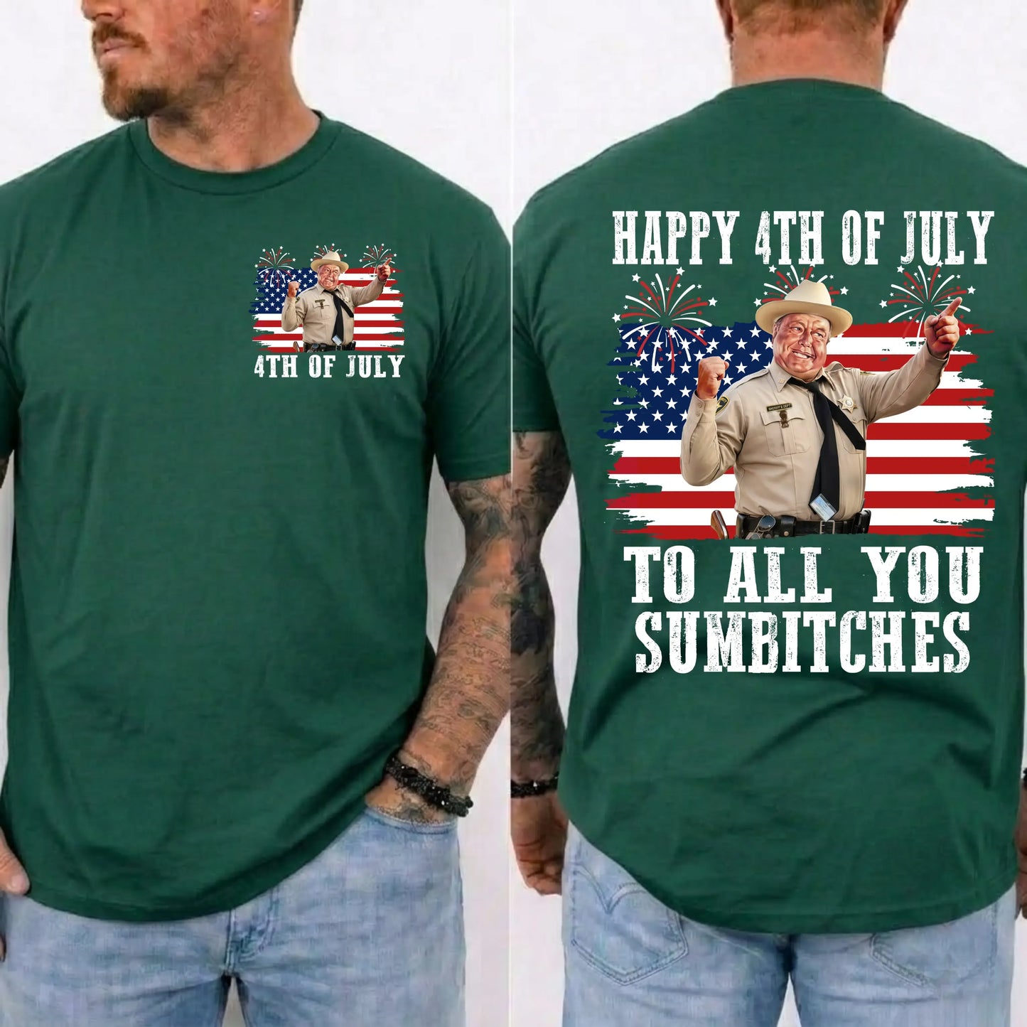 Happy 4th Of July To All You Sumbitches Smokey And The Bandit Movie T-Shirt / Sweatshirt / Hoodie