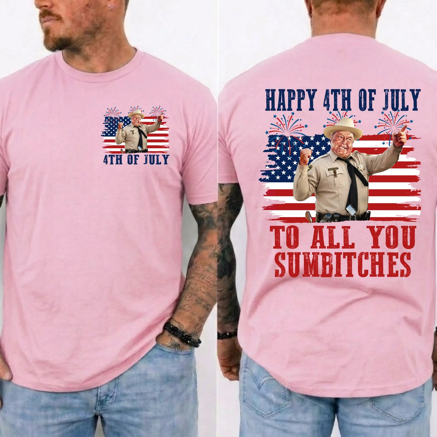 Happy 4th Of July To All You Sumbitches Smokey And The Bandit Movie T-Shirt / Sweatshirt / Hoodie