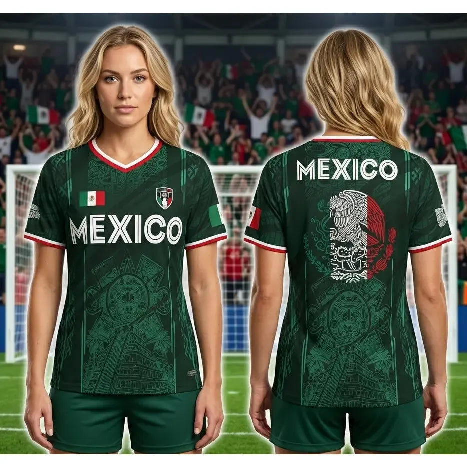 Chichén Itzá Pyramid Graphic Retro Soccer Jersey