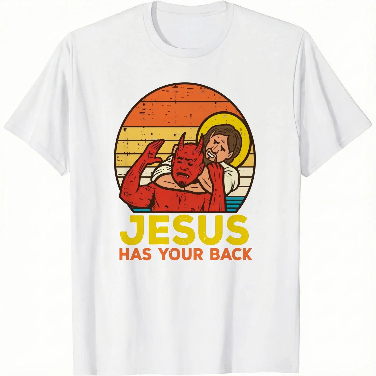 Jesus Has Your Back Retro Christian Faith Humor Graphic T-Shirt / Sweatshirt / Hoodie