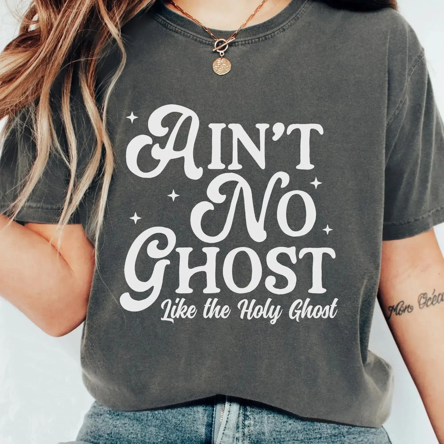 Aint No Ghost Like The Holy Ghost Christian Halloween Humor Graphic T-Shirt / Sweatshirt / Hoodie