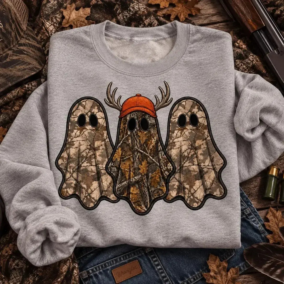 Retro Ghost Hunting Spooky Camo Graphic T-Shirt / Sweatshirt / Hoodie