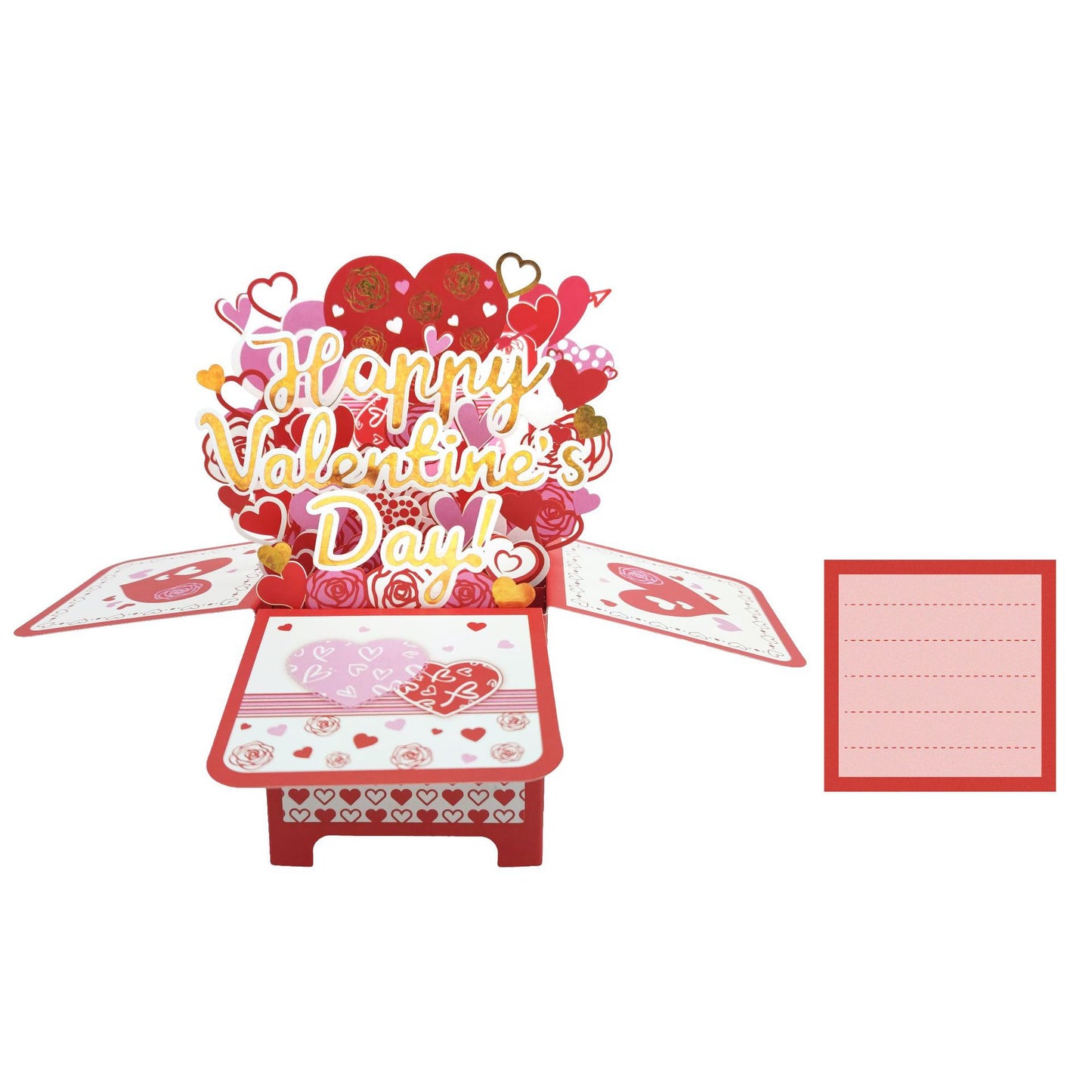 💌 3D Pop-Up Happy Valentine's Day Card – Romantic Floral Heart Surprise Gift Box🎁