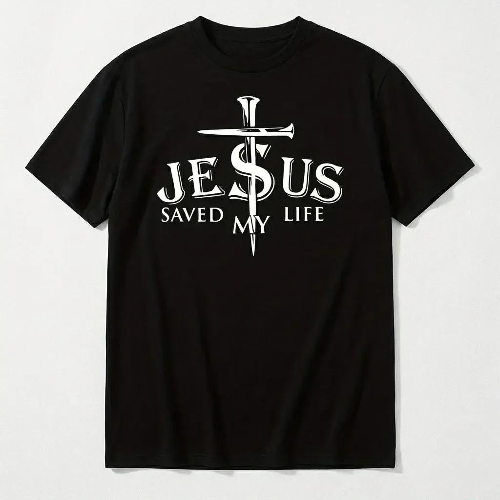 Jesus Saved My Life Christian Cross Graphic T-Shirt / Sweatshirt / Hoodie