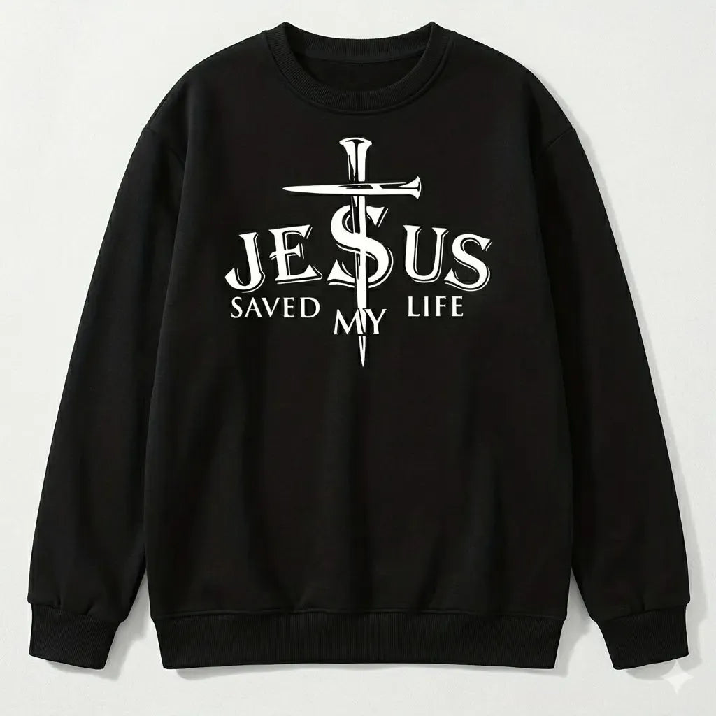 Jesus Saved My Life Christian Cross Graphic T-Shirt / Sweatshirt / Hoodie