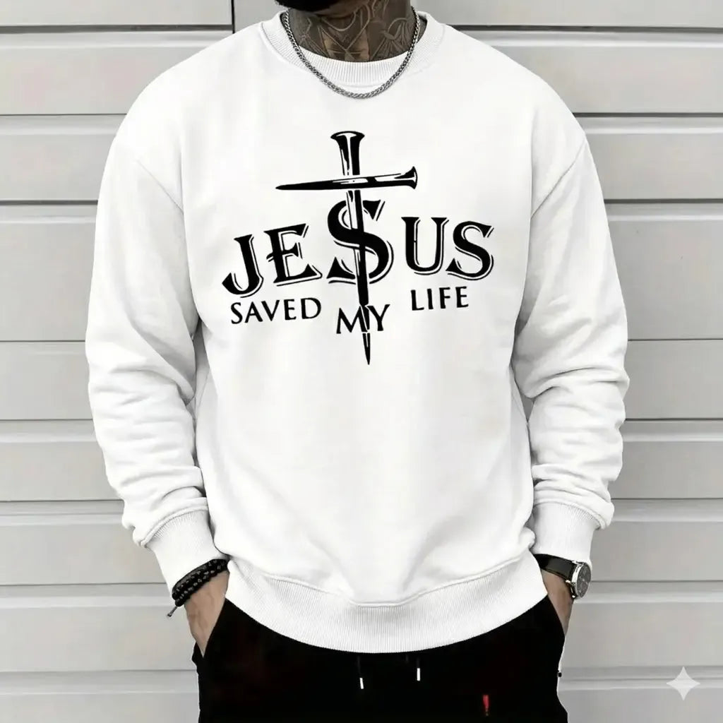 Jesus Saved My Life Christian Cross Graphic T-Shirt / Sweatshirt / Hoodie