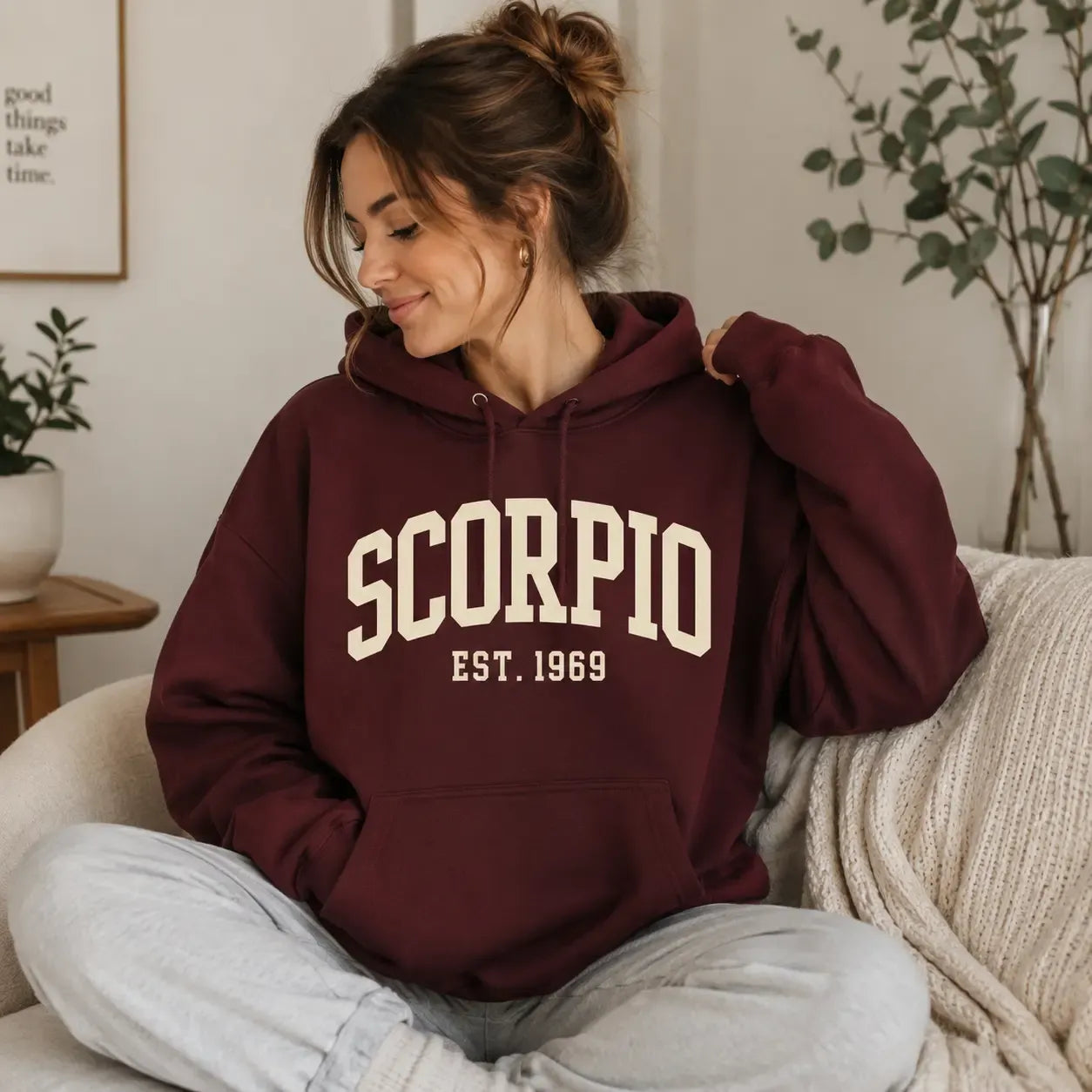 Custom Full 12 Zodiac Minimalist Astrology Sign EST Year Personalized Birthday Gift T-Shirt / Sweatshirt / Hoodie