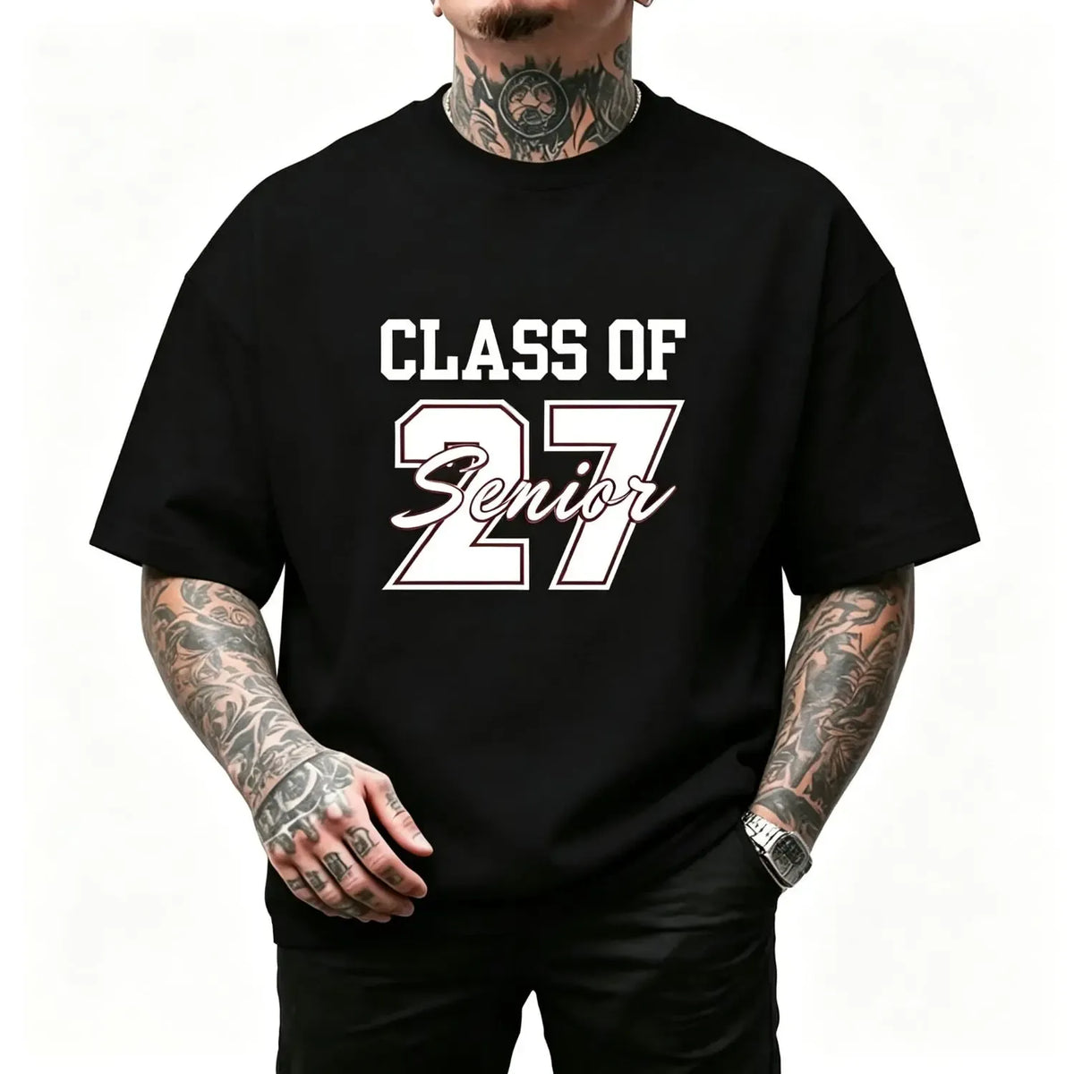 Class Of 27 Senior Letter Print T-Shirt / Sweatshirt / Hoodie