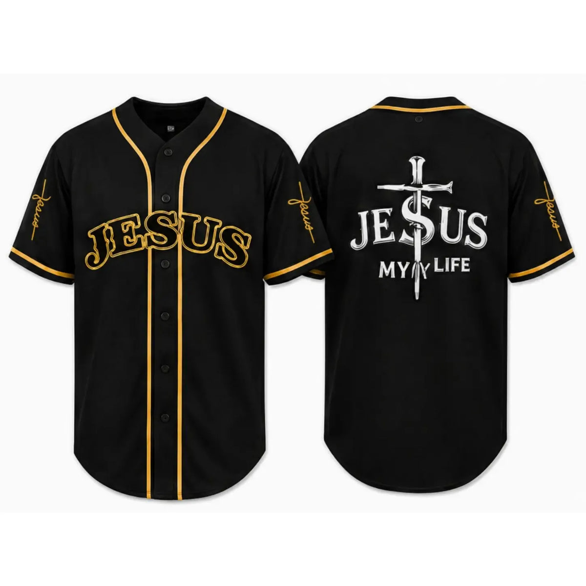 Vintage Faith Cross Print Casual Ethnic Pattern Breathable for Christian Sports Baseball Jersey