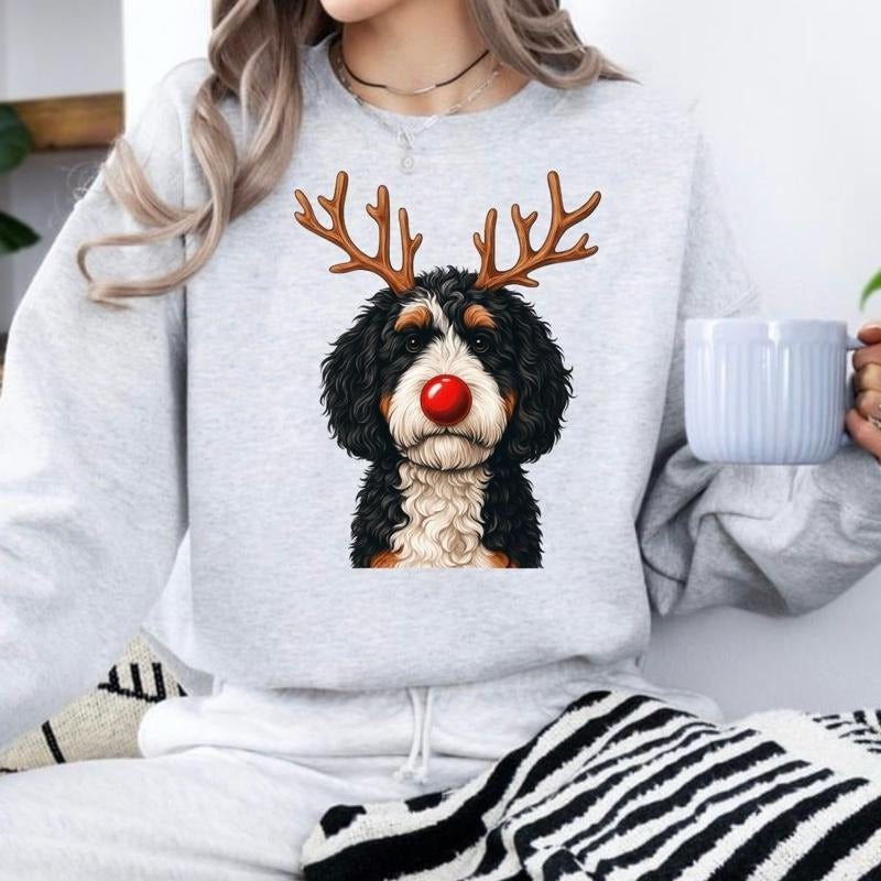 Christmas Reindeer Dog T-Shirt / Sweatshirt / Hoodie