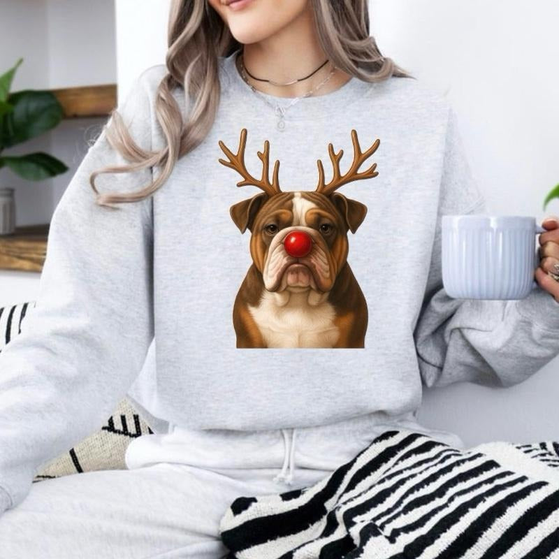 Christmas Reindeer Dog T-Shirt / Sweatshirt / Hoodie