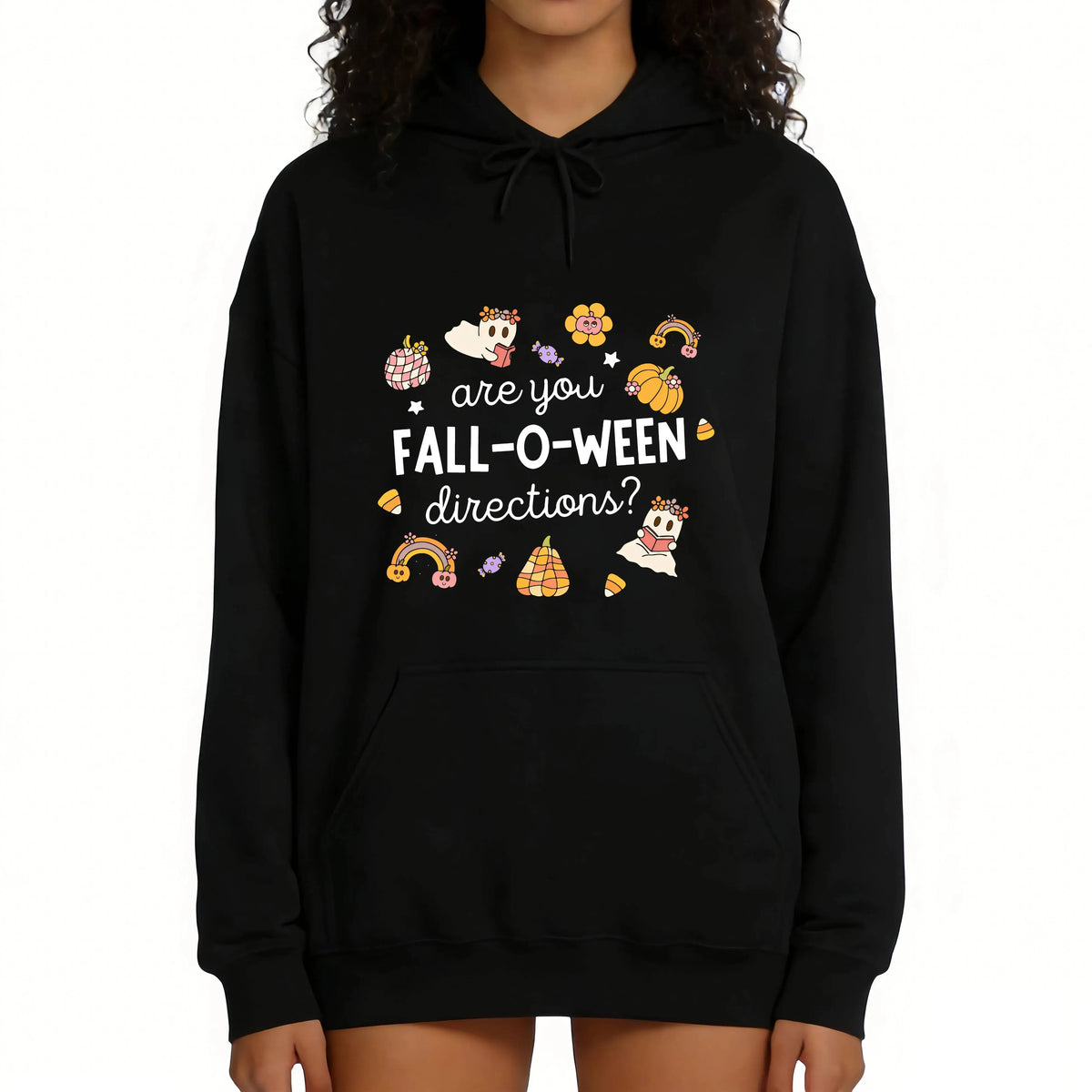 Are You Fall-O-Ween Directions Cute Ghost Pumpkin Halloween Graphic Teacher Gift T-Shirt / Sweatshirt / Hoodie