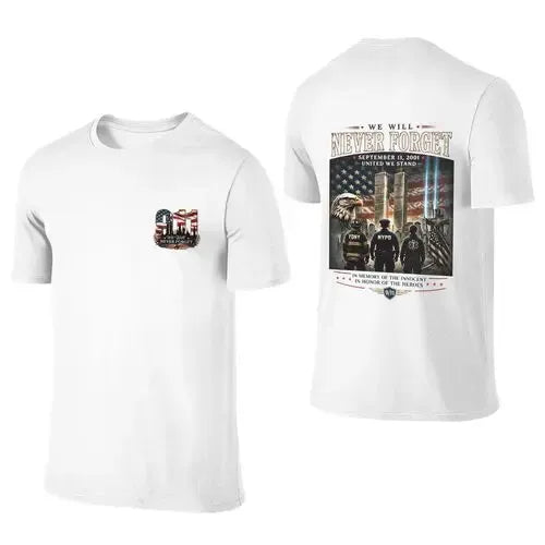 9/11 Memorial Twin Towers Graphic American Flag Eagle First Responder Patriot T-Shirt / Sweatshirt / Hoodie
