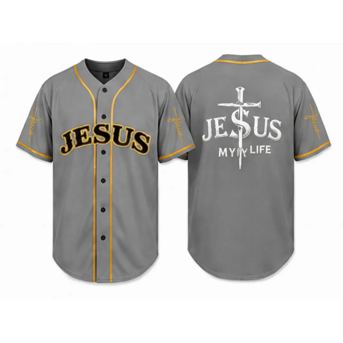 Vintage Faith Cross Print Casual Ethnic Pattern Breathable for Christian Sports Baseball Jersey