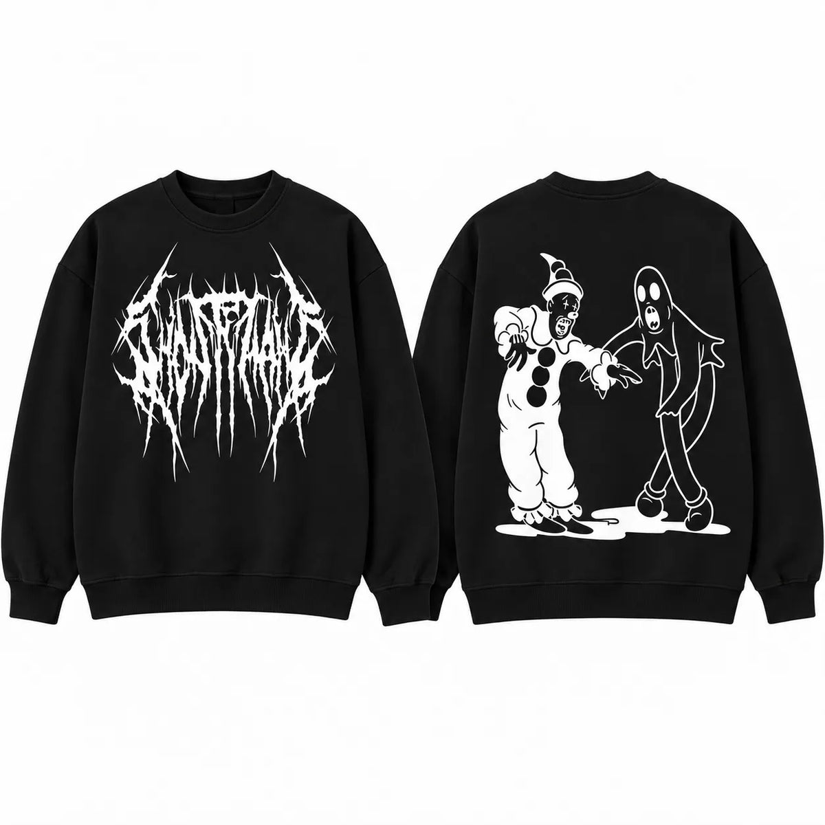Spooky Clown Ghost Halloween Gothic Streetwear Vintage Graphic T-Shirt / Sweatshirt / Hoodie