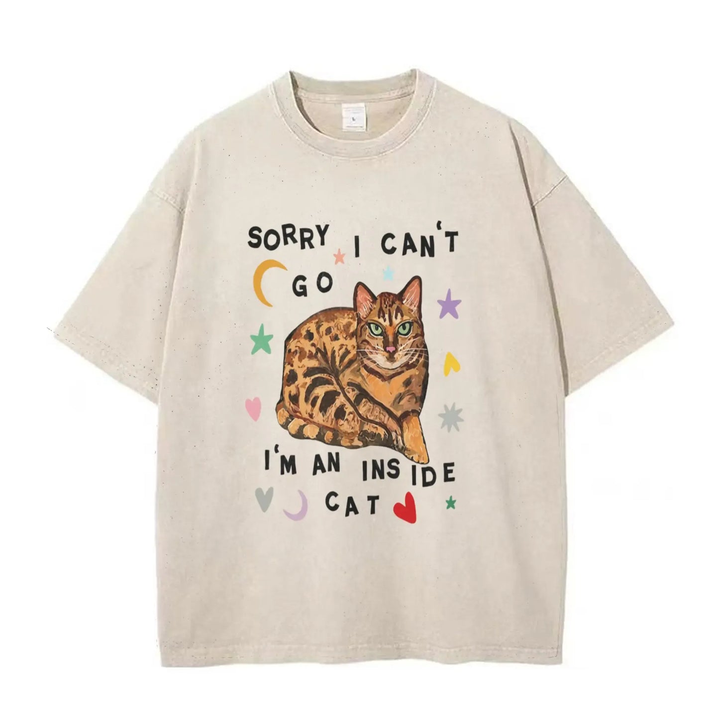 Sorry I Can't Go I'm a Home Cat Funny Retro Graphic T-Shirt / Sweatshirt / Hoodie