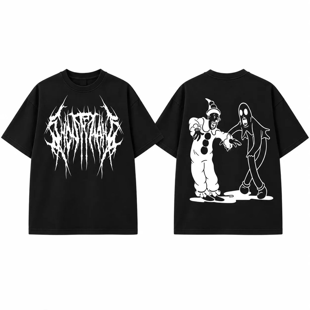 Spooky Clown Ghost Halloween Gothic Streetwear Vintage Graphic T-Shirt / Sweatshirt / Hoodie