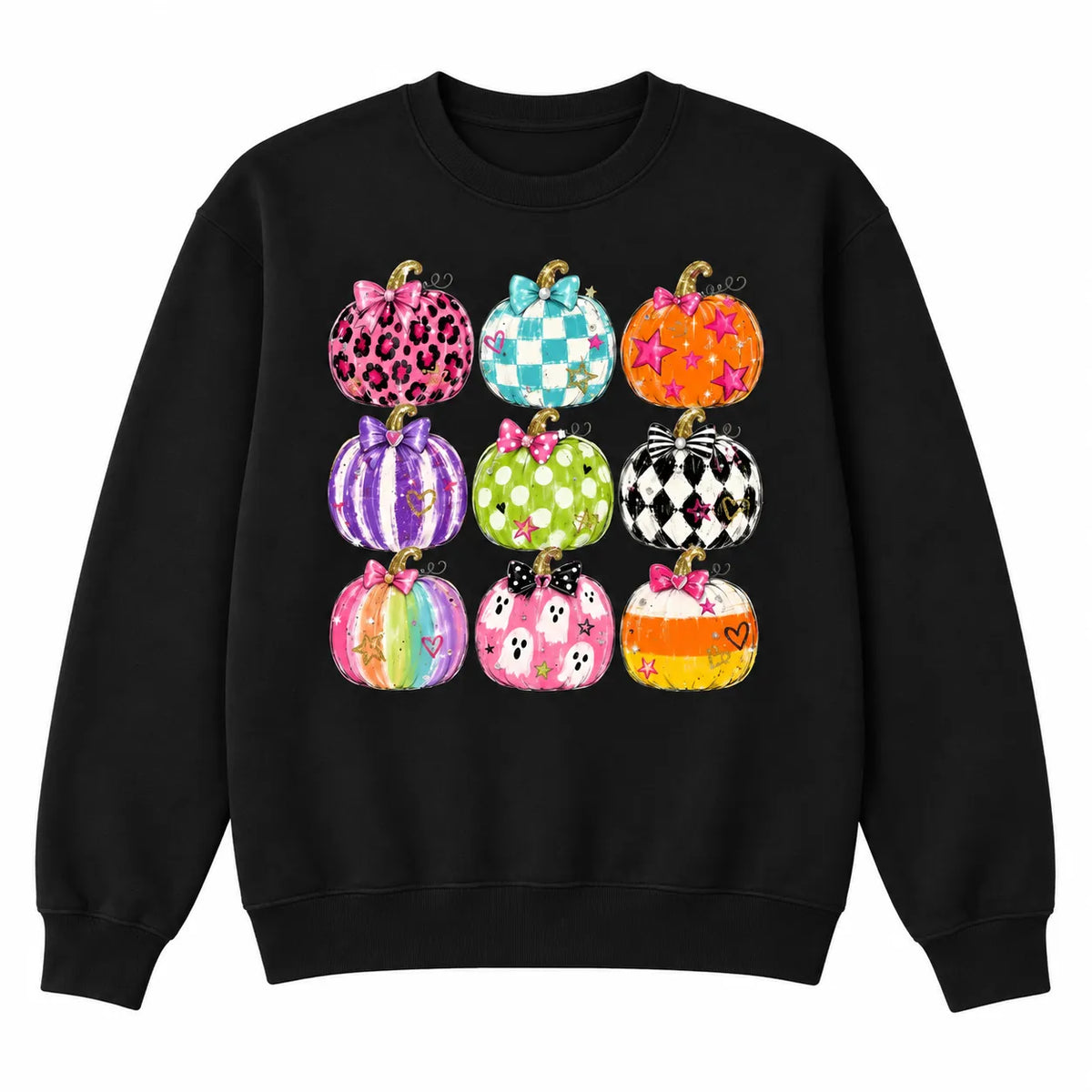Halloween Pumpkin Cute Spooky Season Colorful Coquette Graphic T-Shirt / Sweatshirt / Hoodie