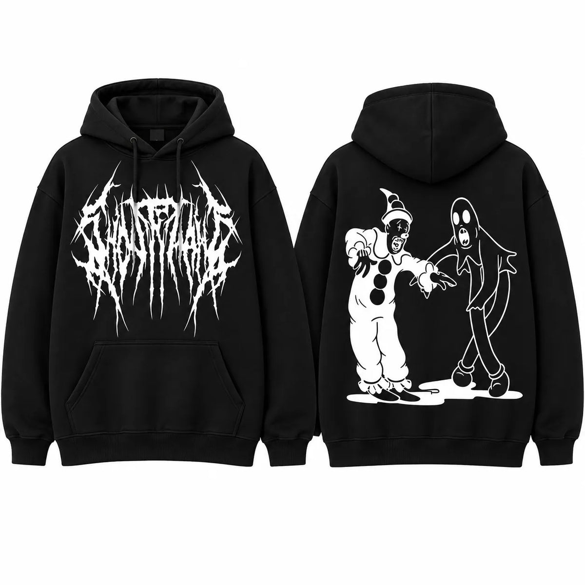 Spooky Clown Ghost Halloween Gothic Streetwear Vintage Graphic T-Shirt / Sweatshirt / Hoodie