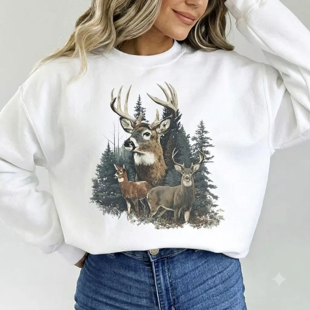 Retro Deer Graphic T-Shirt / Sweatshirt / Hoodie