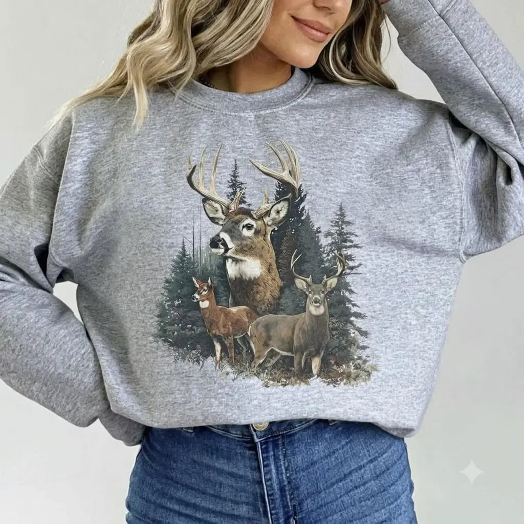 Retro Deer Graphic T-Shirt / Sweatshirt / Hoodie