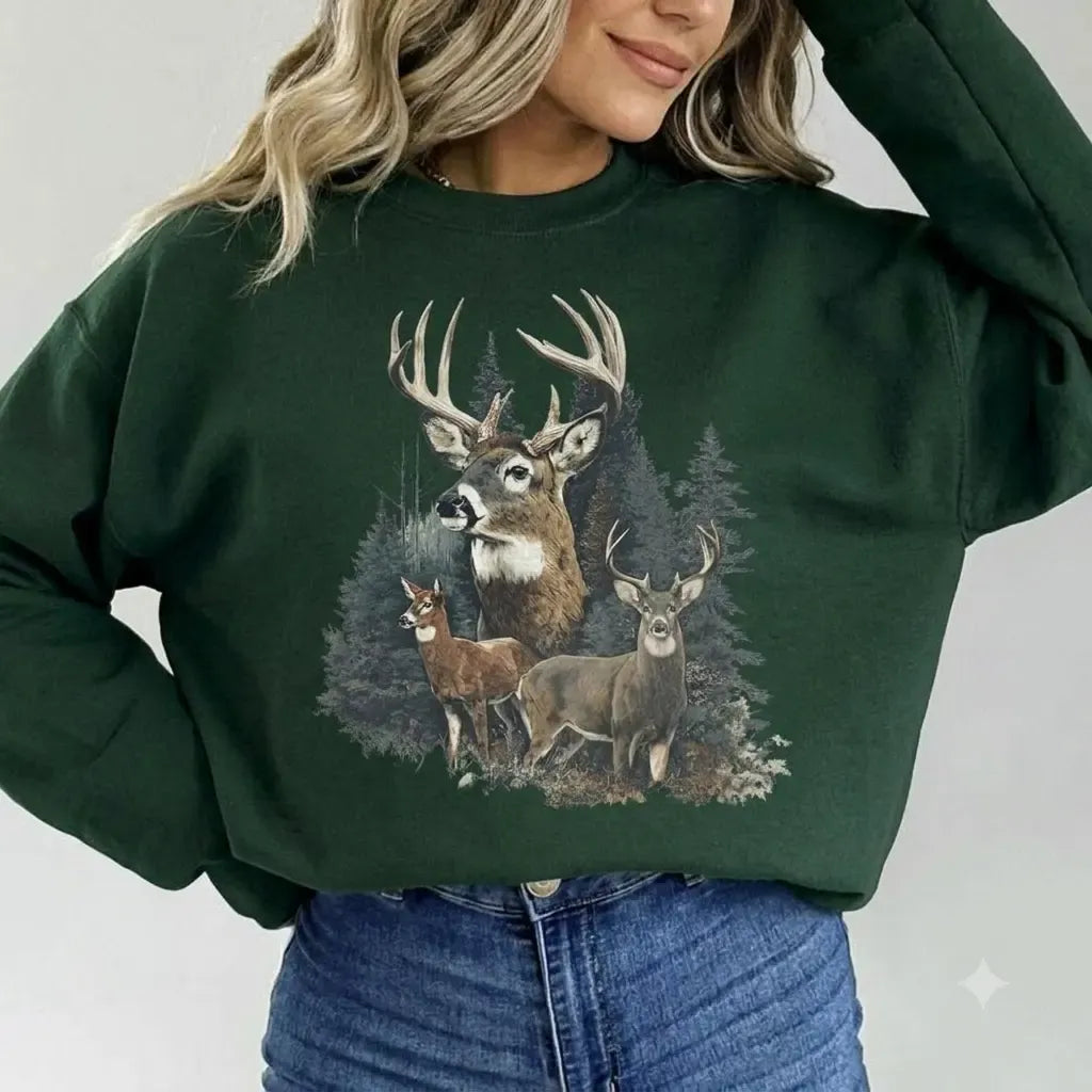 Retro Deer Graphic T-Shirt / Sweatshirt / Hoodie