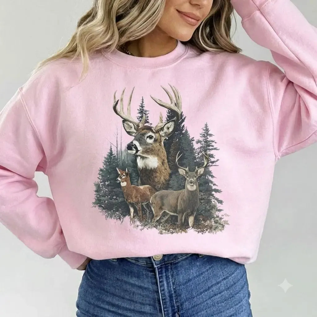 Retro Deer Graphic T-Shirt / Sweatshirt / Hoodie