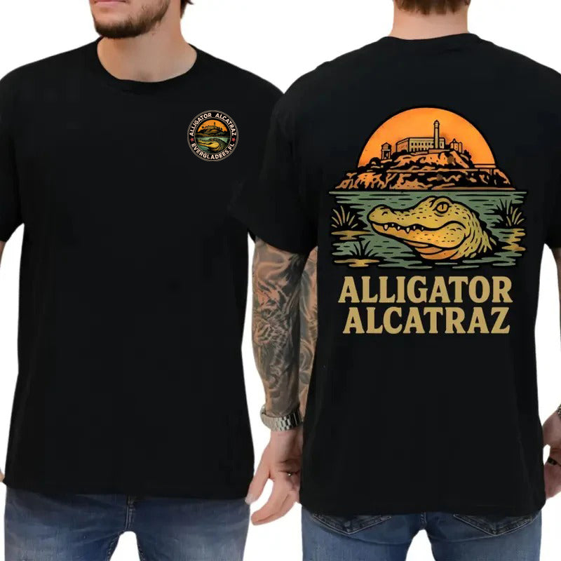 Alligator Alcatraz Funny Retro Florida Gator T-Shirt / Sweatshirt / Hoodie