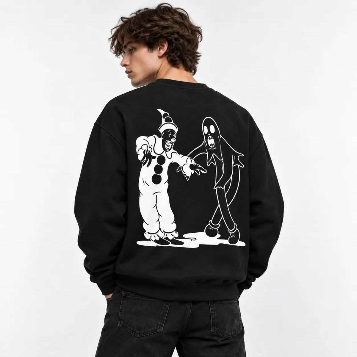 Spooky Clown Ghost Halloween Gothic Streetwear Vintage Graphic T-Shirt / Sweatshirt / Hoodie