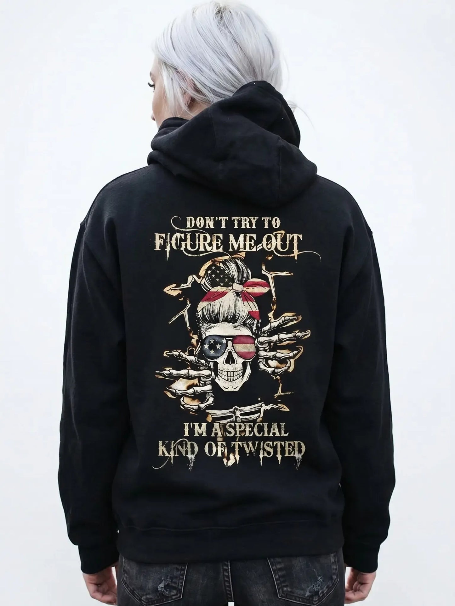 Don't Try To Figure Me Out Skeleton Lady Graphic T-Shirt / Sweatshirt / Hoodie