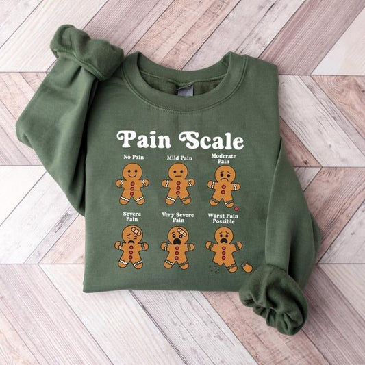 Christmas Nurse Funny Pain Scale Holiday Nurse T-Shirt / Sweatshirt / Hoodie