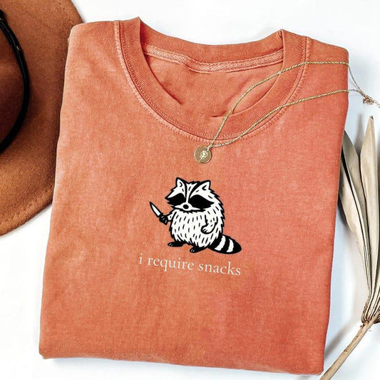 I Require Snacks Raccoon T-Shirt / Sweatshirt / Hoodie