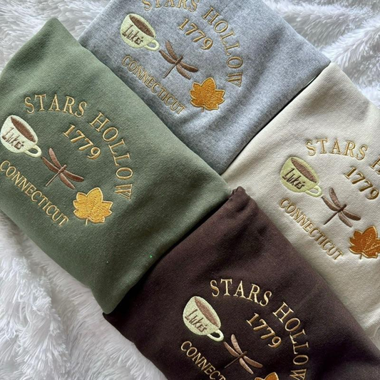 Fall Embroidered Stars Hollow T-Shirt / Sweatshirt / Hoodie