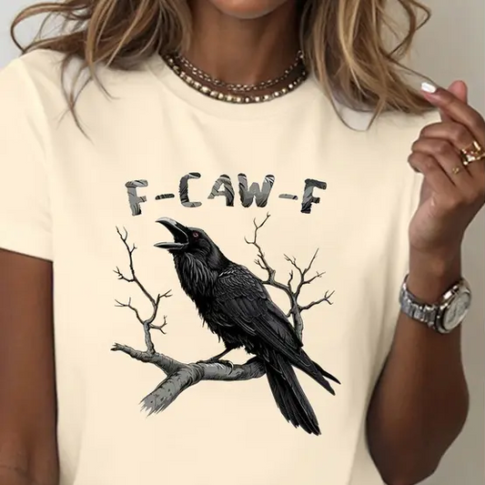 Raven & Feather Print Round Neck T-Shirt / Sweatshirt / Hoodie