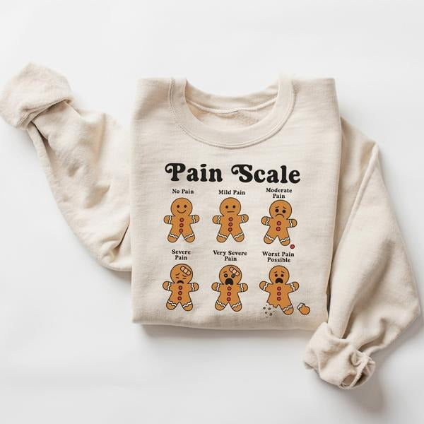Christmas Nurse Funny Pain Scale Holiday Nurse T-Shirt / Sweatshirt / Hoodie