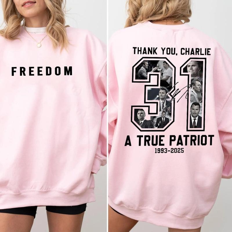 Freedom Charlie Kirk True Patriot Graphic T-Shirt / Sweatshirt / Hoodie